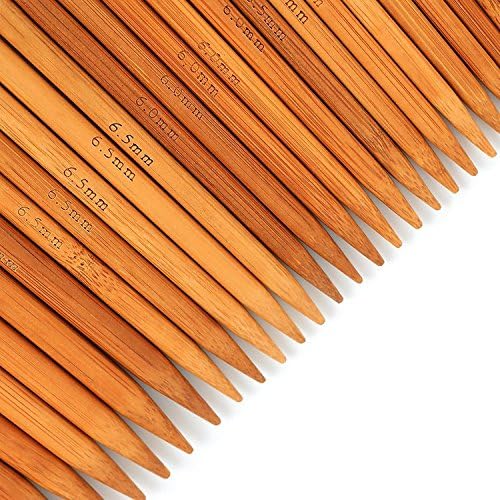 75 Pcs Double Pointed Knitting Needles Set, BetyBedy Carbonized Bamboo Knitting Needles, Knitting Needle for Handmade Creative DIY - 8'' Length 15 Sizes (2.0mm -10.0mm) (5 Needles/Size) BetyBedy
