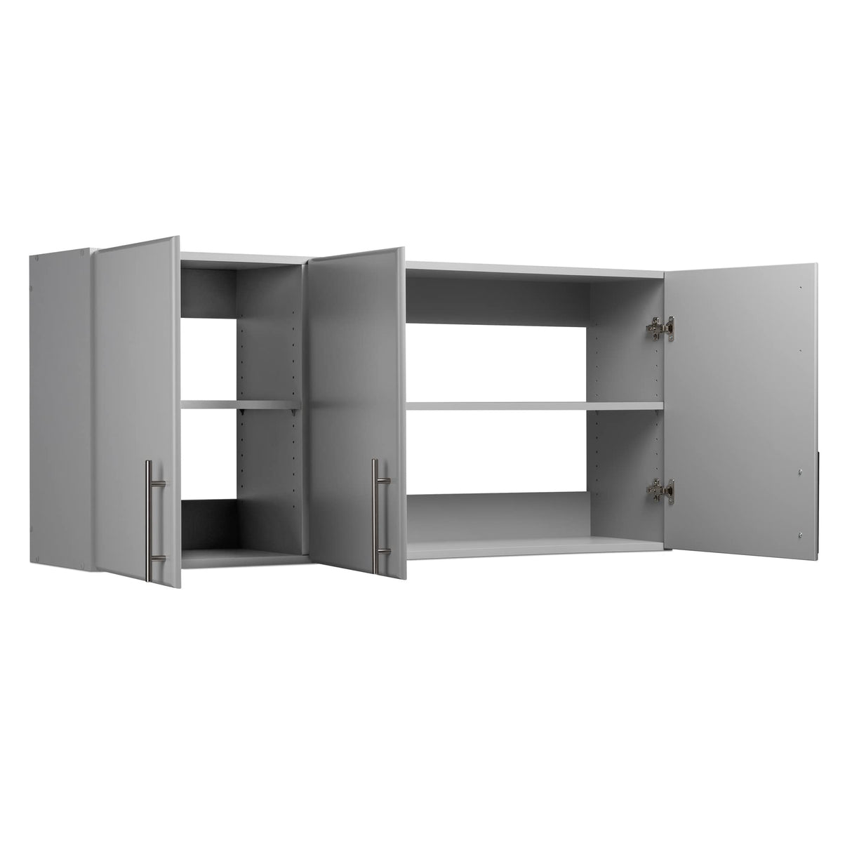 Prepac Elite Wall Mounted Storage Cabinet, 54" W x 24" H x 12" D, Light Gray Prepac