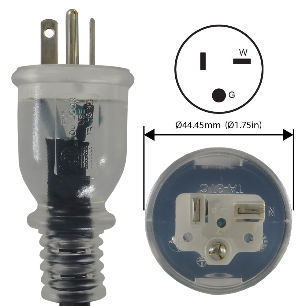 Conntek 20520-050 NEMA 5-20 Outdoor Extension Cord 20 Amps 125 Volts, 50 Feet Conntek