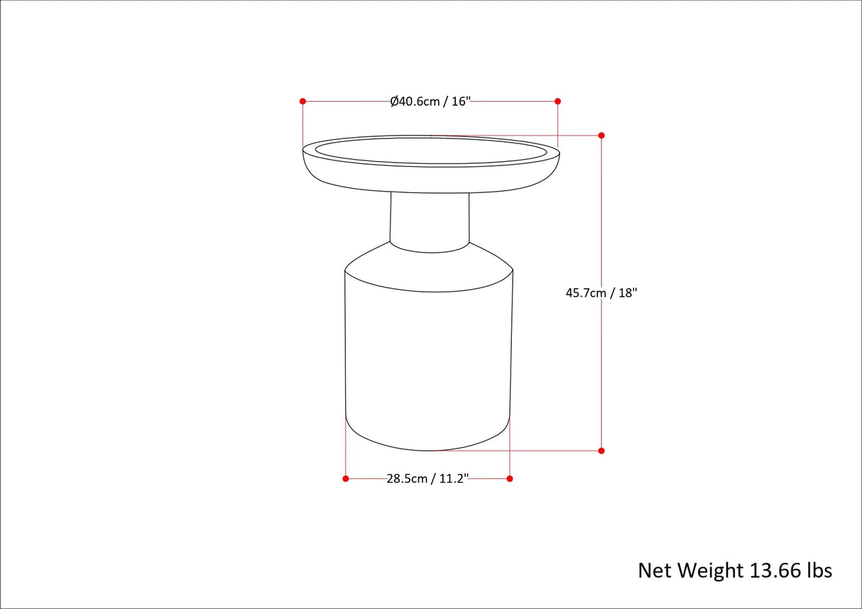 SIMPLIHOME Haynes SOLID MANGO WOOD 16 Inch Wide Round Boho Wooden Accent Table in Natural, Fully Assembled, For the Living Room and Bedroom SIMPLIHOME