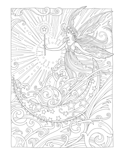 Creative Haven Magical Fairies Coloring Book (Adult Coloring Books: Fantasy) Dover Publications