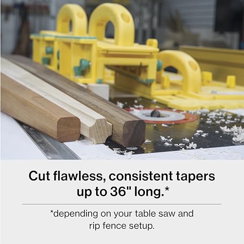 MICROJIG GRR-RIPPER TJ-5000 Microdial Tapering Jig For Table Saws, Yellow MICROJIG