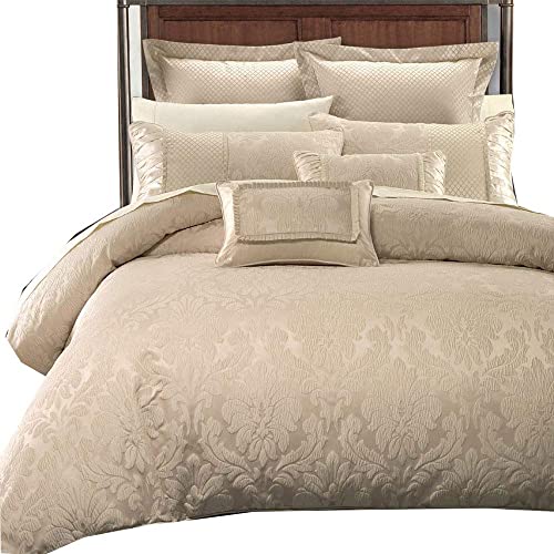 Royal Hotel Bedding 8 Piece King/Cal-King Sara Jacquard Comforter Set Including Down-Alterntive Comforter Royal Hotel Bedding