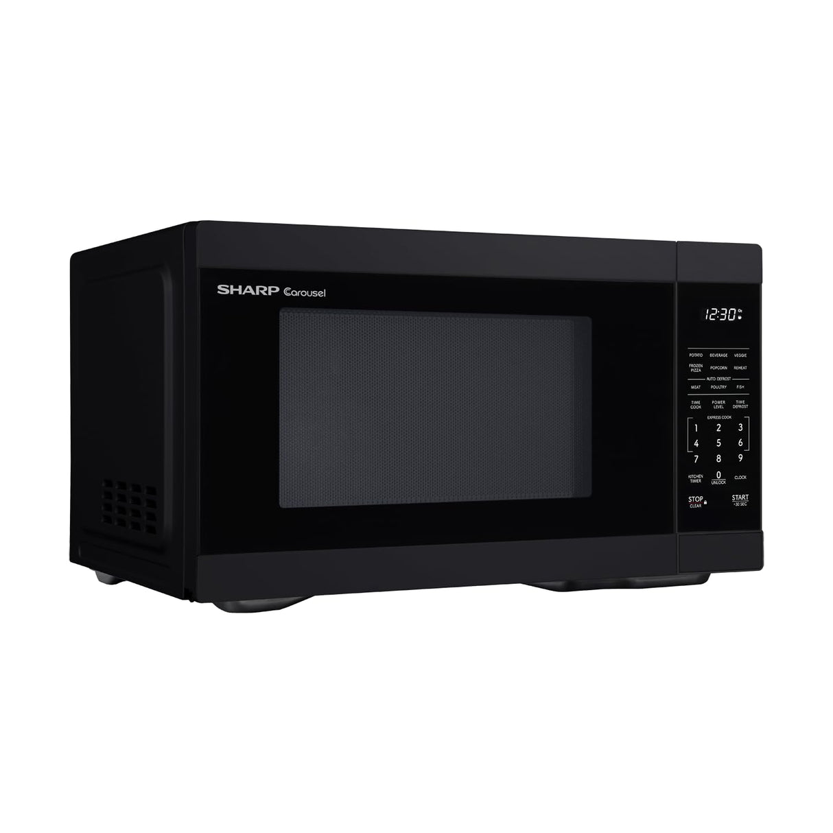 SHARP SMC1161KB Oven with Removable 12.4" Carousel Turntable, Cubic Feet, 1000 Watt Countertop Microwave, 1.1 CuFt, Black Sharp