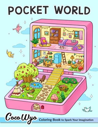 Pocket World: Adult Coloring Book with Miniature Worlds inside Tiny Items for Relaxation and Stress Relief ZONULAR