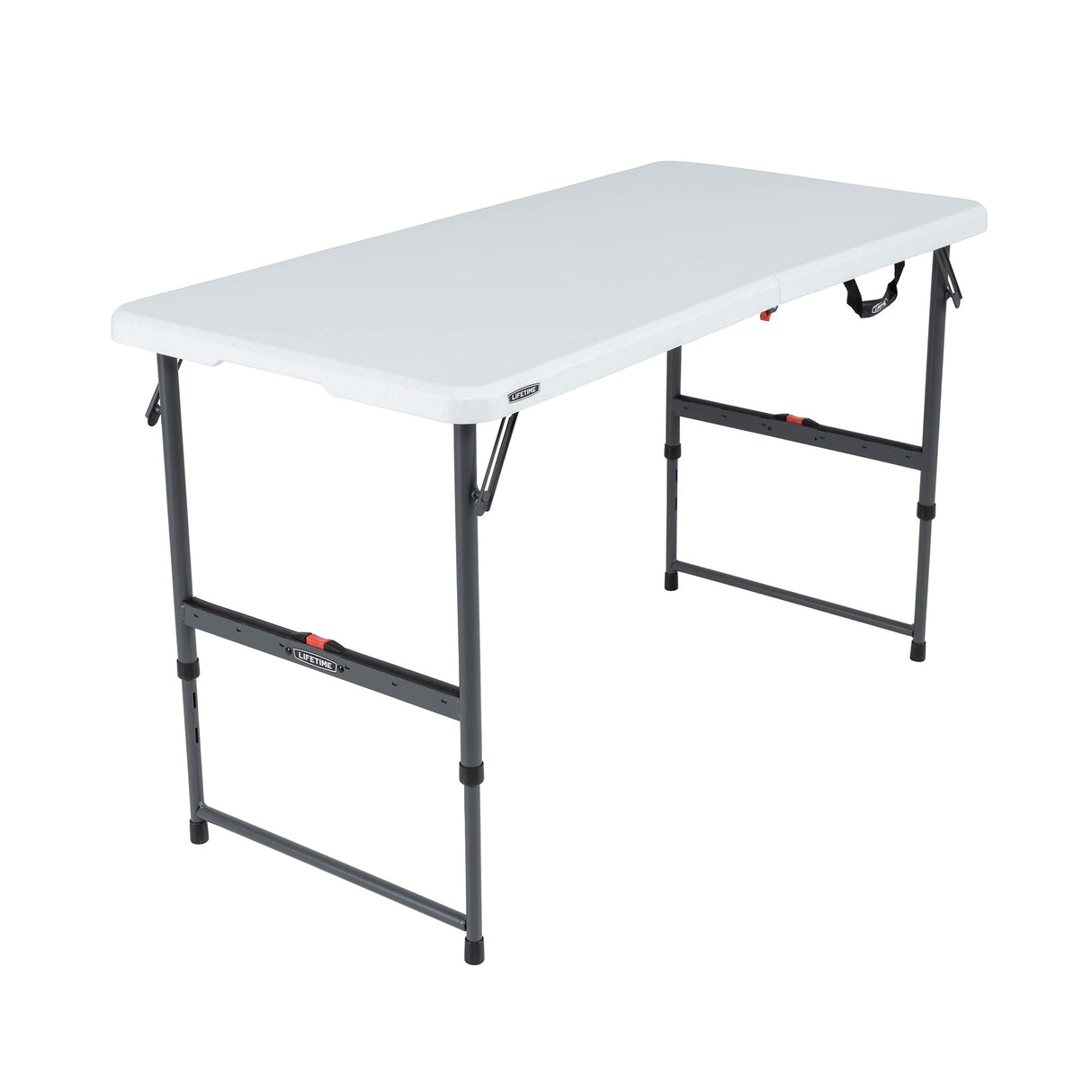 Lifetime Height Adjustable Folding Table, 4 Foot Lifetime