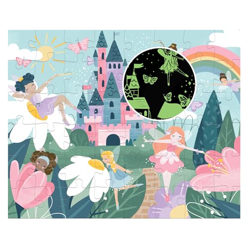 Stephen Joseph, Glow in The Dark Puzzle – Includes 48 Glow in The Dark Puzzle, Jigsaw Puzzle for Girls & Boys 3+ Years, Fairy Princess Stephen Joseph