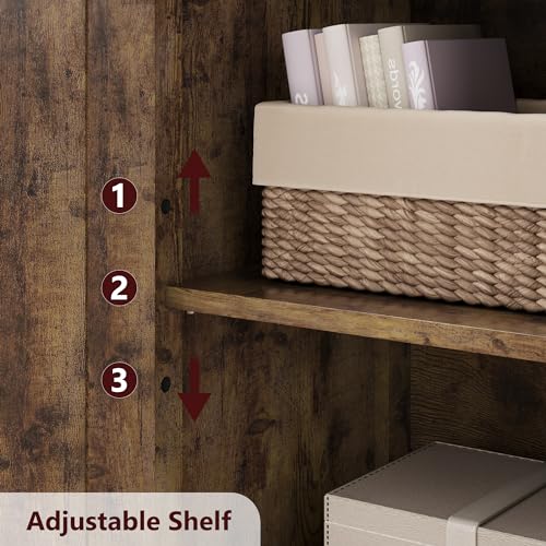 GAOMON Kitchen Pantry Storage Cabinet with Doors and Shelves, 50.4" Freestanding Pantry Cabinets, Wooden Cupboard, Large Floor Cabinet for Bathroom, GAOMON