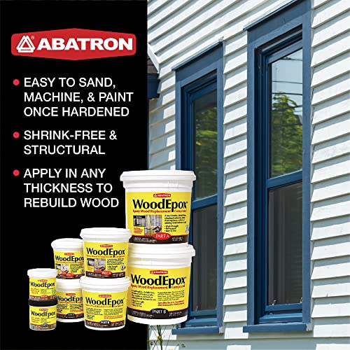 Abatron WoodEpox Kit - 2 Gallon - 2-Part Structural Epoxy Adhesive and Wood Hardener - Wood Filler Putty Abatron