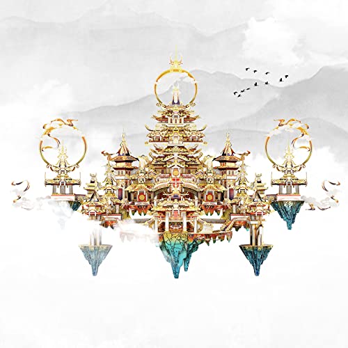 Piececool 3D Metal Asian Puzzles Model Kits- LINGXIAO Palace Metal Building Kits for Adults, Brain Teaser Puzzle DIY Handcraft Best Gifts for Man Woman Family