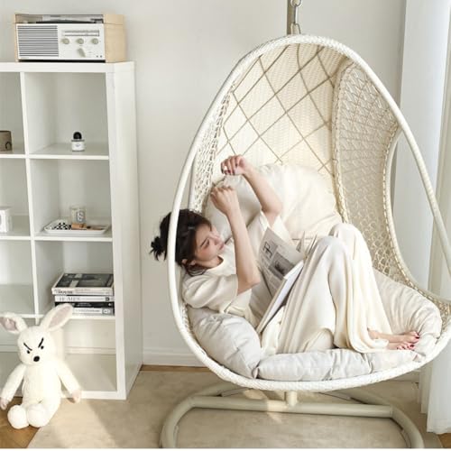 Gujuja Swing Egg Chair Cushion Hanging Basket Chair Pads Thickened Hammock Chair Seat Cushion for Outdoor Patio Garden Hanging Basket Chair Seat
