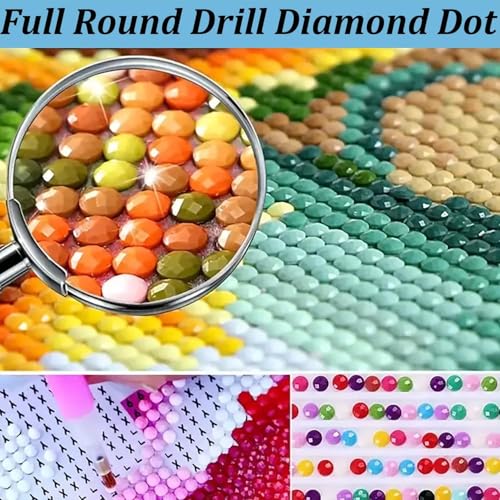 DIY Motorcycle Diamond Painting 12x16 Inch, Full Round Drill Kits Mosaic Art for Adults Relax & Home Wall Decor Festival Gift 252 WoodArtSupply