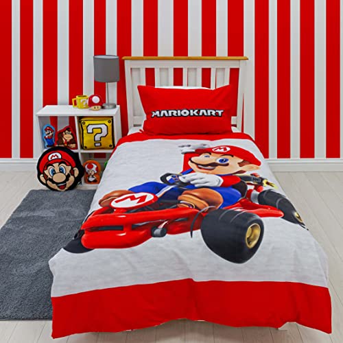Nintendo Mario Closeup Single Duvet Cover Set Character World