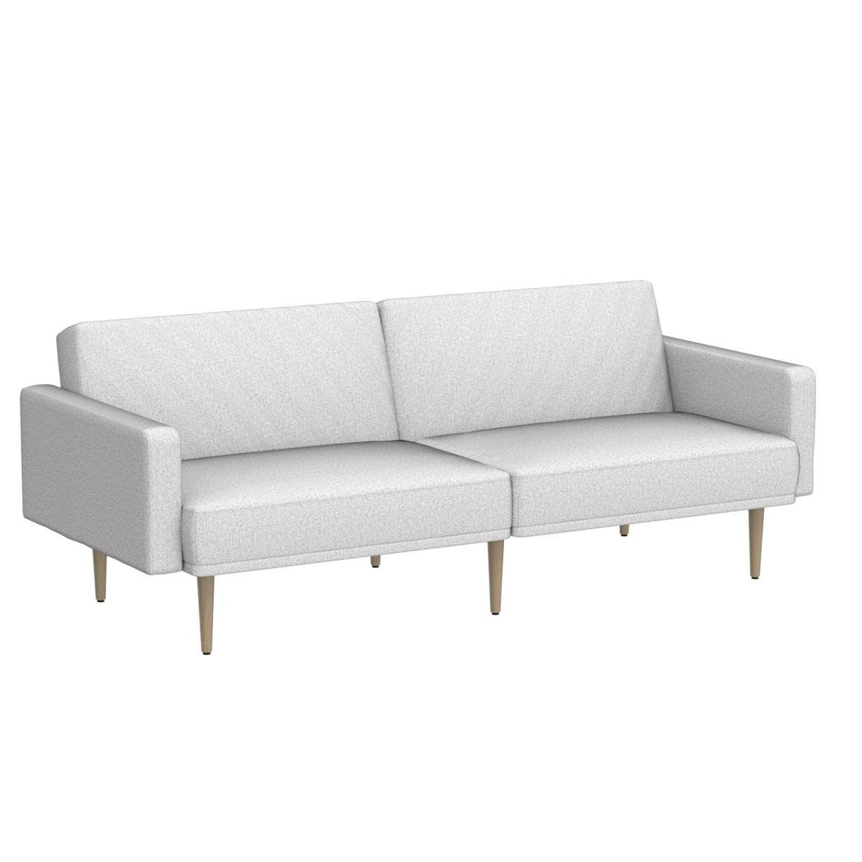 mopio Futon Sofa Bed, Couch, Small Sofa, Sleeper Sofa, Loveseat, Mid Century Modern Futon Couch, Sofa Cama, Couches for Living Room (Light Gray Fabric) mopio