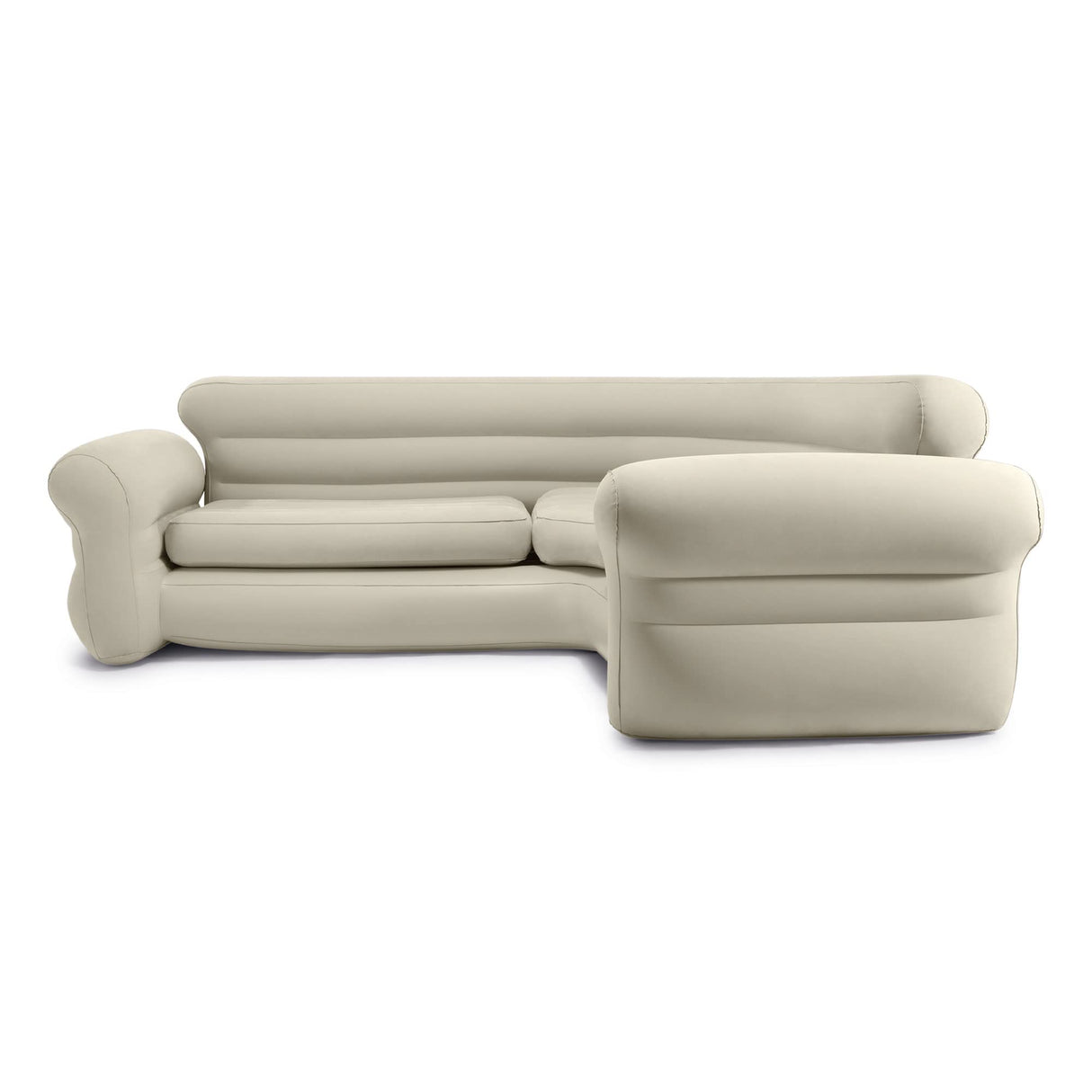 Intex 68575EP Inflatable Corner Sofa: L-Shaped – Indoor Use – 2-in-1 Valve – 880lb Weight Capacity – 101” x 80” x 30” Intex