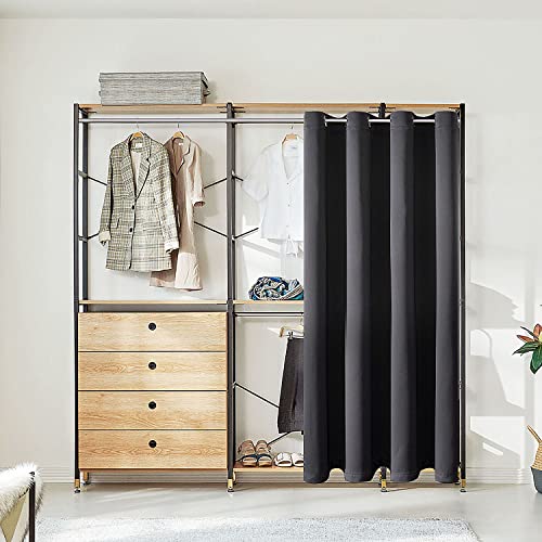 ChrisDowa Blackout Door Curtains for Doorway Privacy, Grommet Closet Curtains for Bedroom Closet Door, Thermal Insulated Temporary Doorway Cover Room Divider Drapes (1 Panel, Dark Grey, 34 x 80 Inch) ChrisDowa