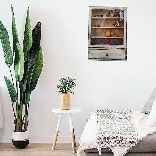 LITAITAI 12 x17inch Shadow Box Frame with Shelves,1 Drawer 3 Removable Shelfs–Wooden Acrylic Display Cases, Wall Mount Keepsake Box,Shadow Box with LITAITAI