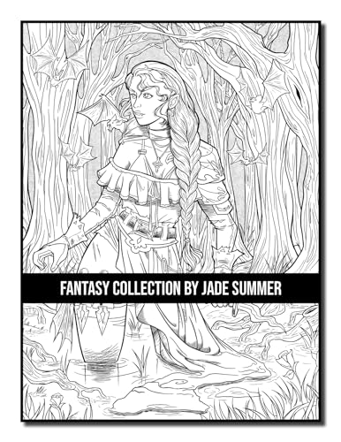 Fantasy Collection: An Adult Coloring Book with 100+ Incredible Coloring Pages of Mermaids, Fairies, Vampires, Dragons, and More! WoodArtSupply