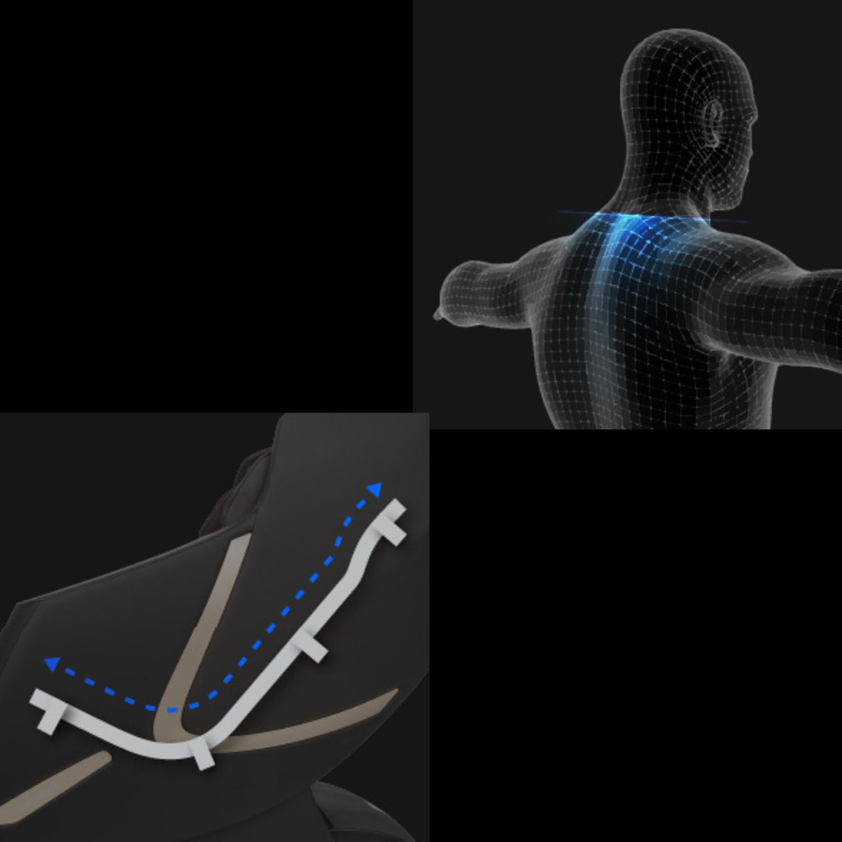 AmaMedic 3D Premium Massage Chair | Zero-Gravity | Computerized Body Scanning | Full-Body | Lumbar Heat Therapy (Black) Titan