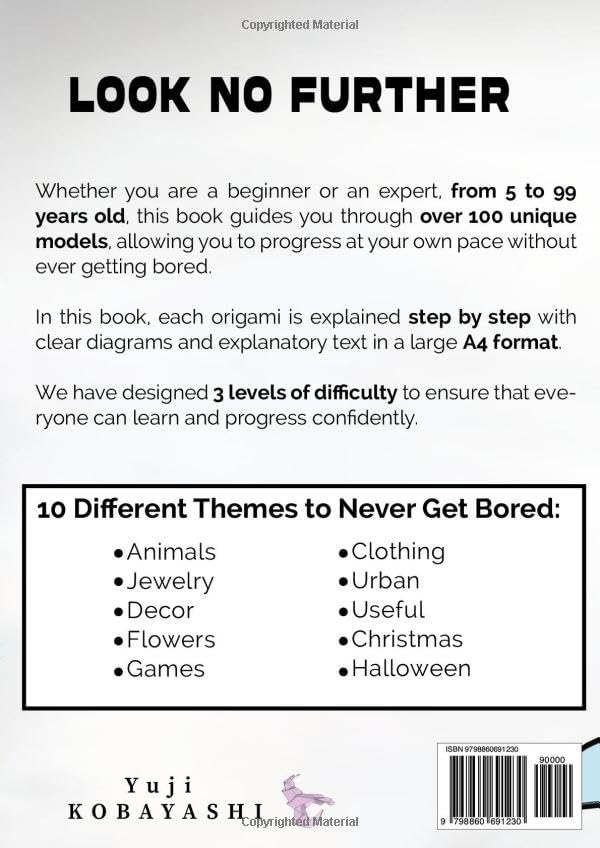 Origami for Kids and Adults: Over 100 Models of Animals, Paper Planes, Flowers, Jewelry, Christmas, Halloween, and More...: Japanese Paper Folding and ... Craft Activity: A Creative Hobby for All Ages ZONULAR