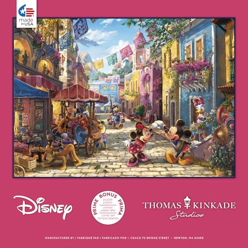 Ceaco - Thomas Kinkade - Disney - Mickey and Minnie in Mexico - 1000 Piece Jigsaw Puzzle Ceaco