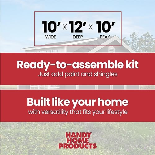 Handy Home Products Windemere 10x12 Do-it-Yourself Wooden Storage Shed with Floor Handy Home Products