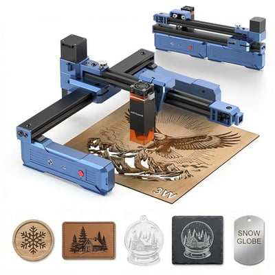 Artilume T1 Laser Engraver 3000mW, Foldable Design Laser Engraving Machine, 0.01mm Precision, Large Working Area 200*150mm for Wood Leather Acrylic and More, Best for Beginners Small Business Class 1