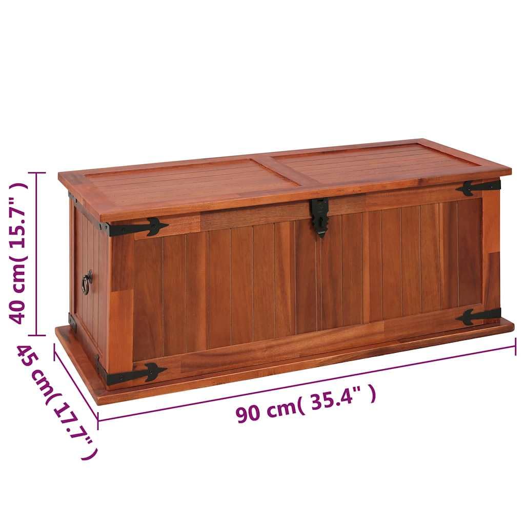 vidaXL Solid Acacia Wood Storage Chest 90 x 45 x 40 cm vidaXL