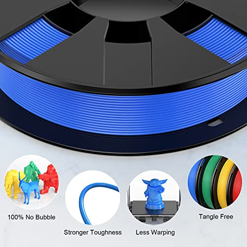ENTINA 4 Colors PLA 3D Printer Filament Bundle, PLA Filament 1.75 mm for 3D Printers, Dimensional Accuracy +/- 0.02 mm, 200g x 4 Spools Set