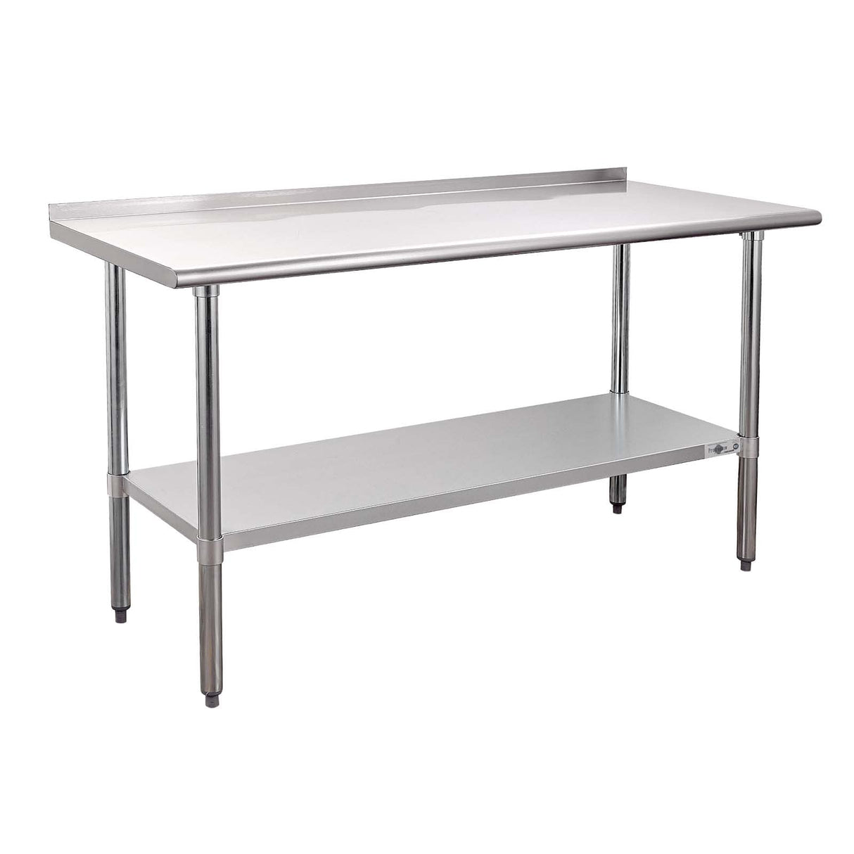 Profeeshaw Stainless Steel Prep Table NSF Commercial Work Table with Backsplash and Undershelf for Kitchen Restaurant 24x60 Inch Profeeshaw