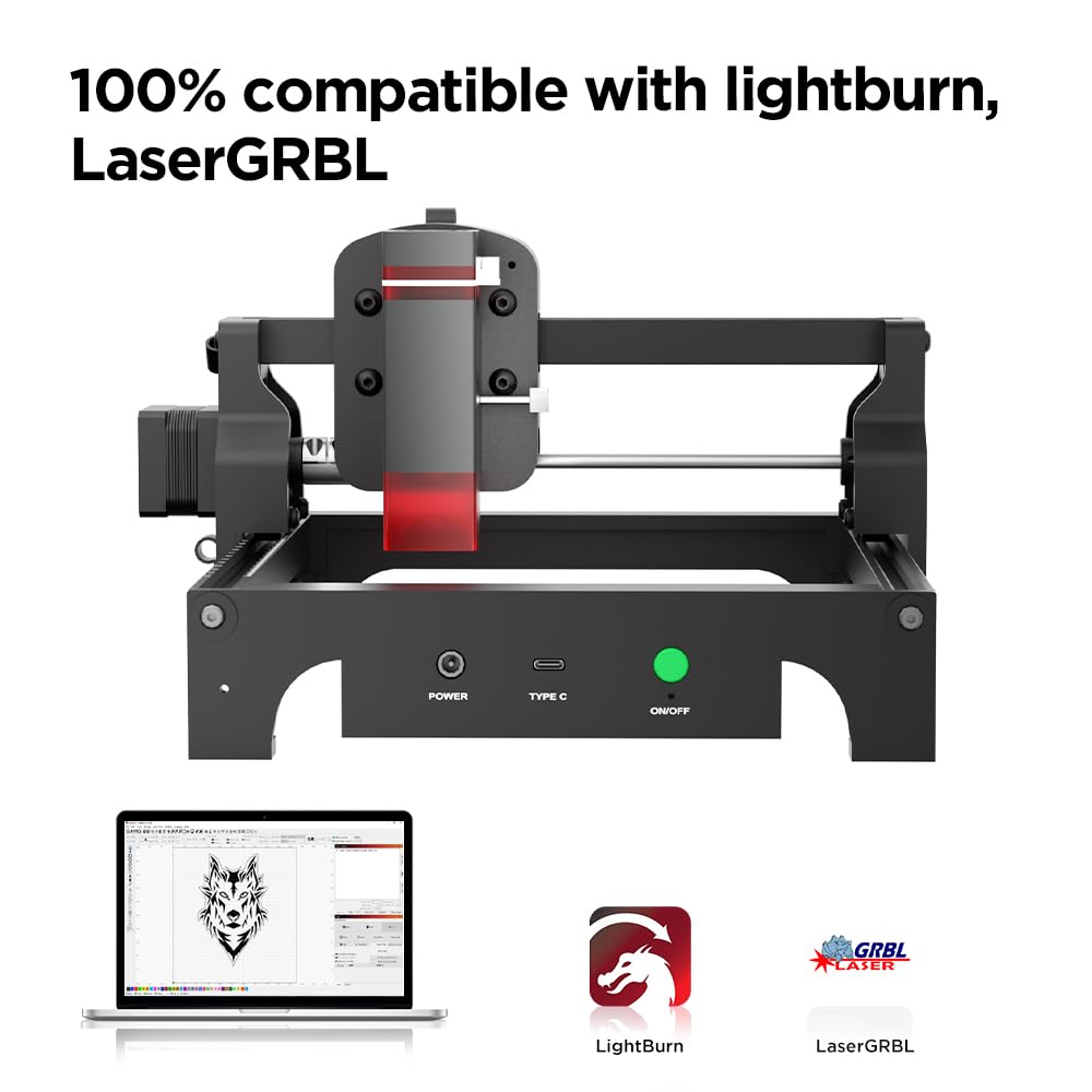 ACMER Laser Engraver S1 Mini Laser Cutter and Engraver Machine for DIY,Wood,Metal,Acrylic,Leather,etc. Laser Class4, 3500mW ACMER