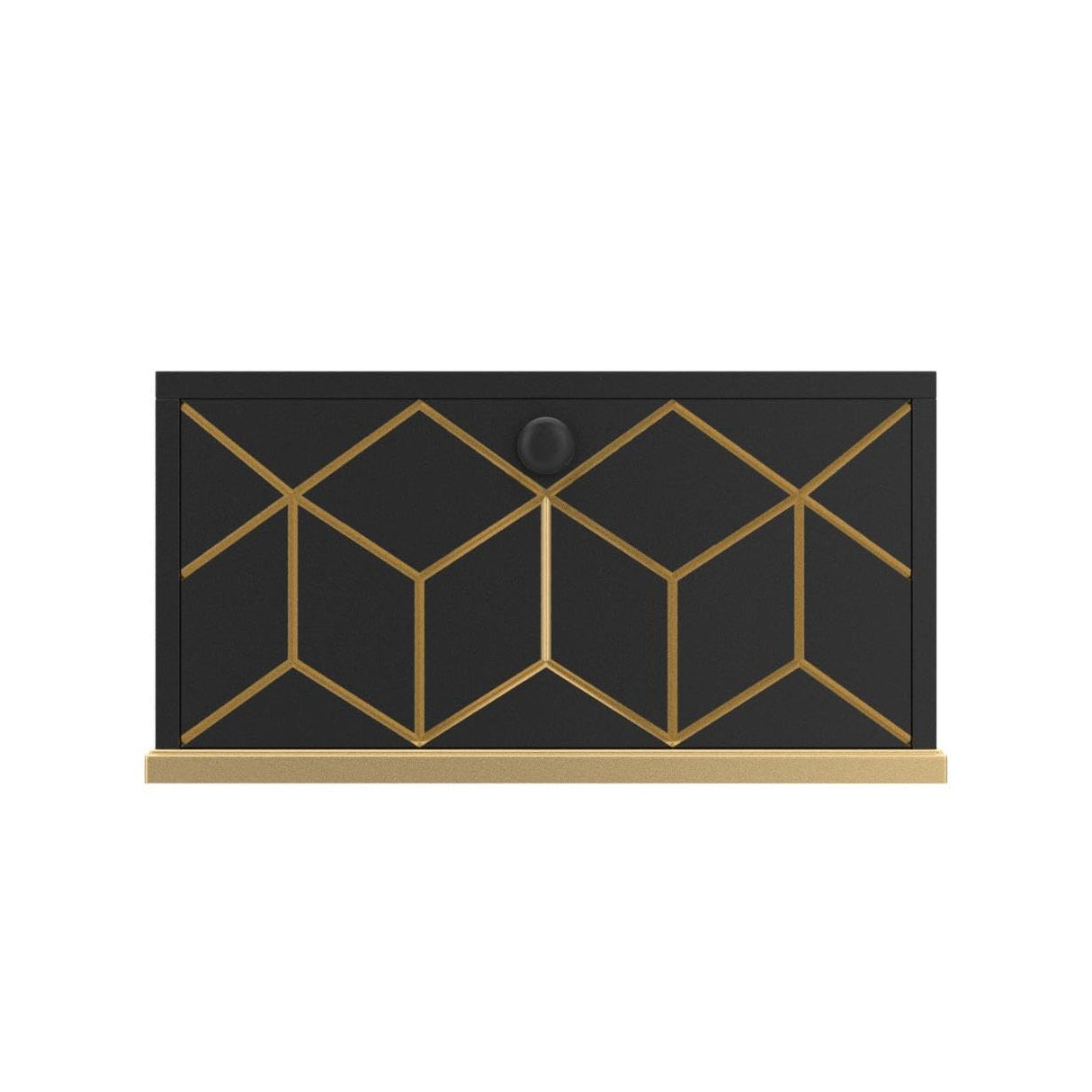 HLR Floating Nightstand, Small Nightstand with Flap Door, Morden Wall Mounted Nightstand for Bedrooms, Black HLR