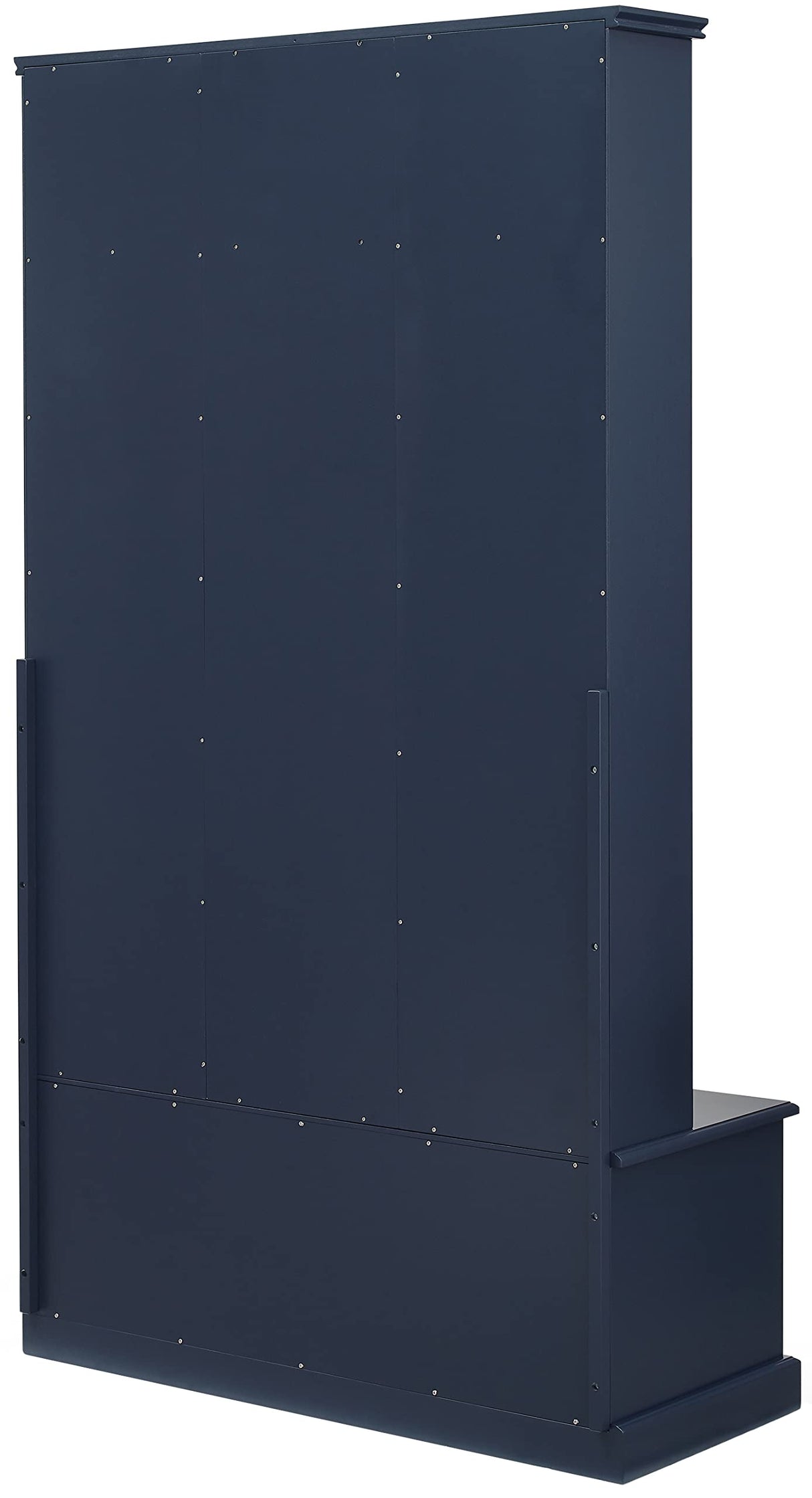 Crosley Furniture Ellison Hall Tree with Storage Bench and Coat Rack Hooks for Hanging, Navy Crosley Furniture