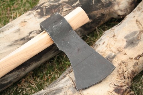 Camping Tomahawk - Hatchet with Hammer Poll - Hand Forged Steel Camp Axe - Wood Handle Throwing Hawk - 100% Gauranteed Free of Defects Thrower Supply