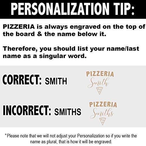 Personalized Wood Pizza Board/ 14 Inch Pizza Peel, Wood Pizza Peel (Custom Name) The Paisley Box