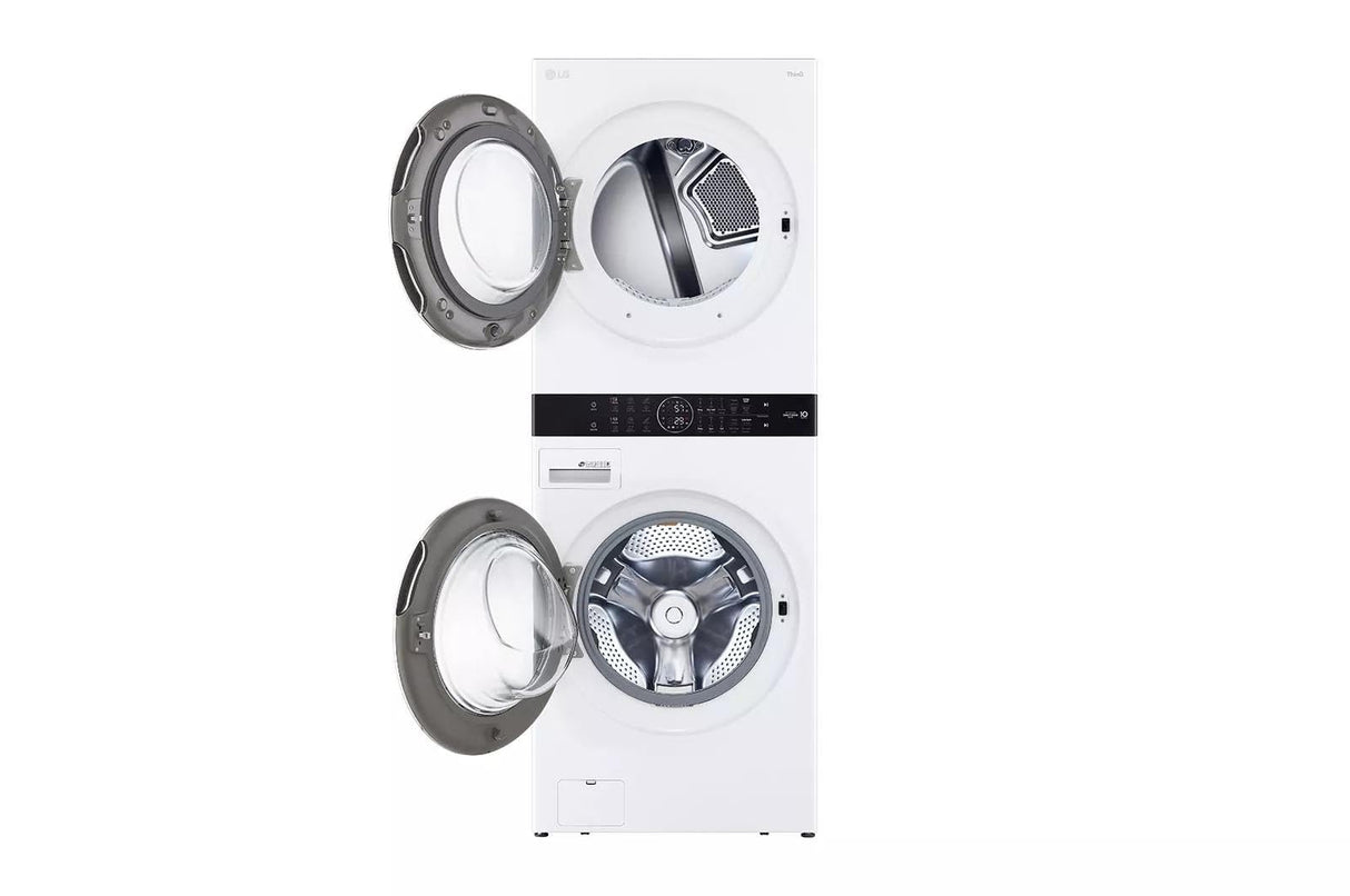 LG WKEX200HWA Compact 2 in 1 Laundry and Dryer Combo 27 Inch Washing machine 6 cycles, Laundry Center, Energy Star Certified, Washtower, Wrinkle Free, Wifi and Turbosteam technology with sensor for LG