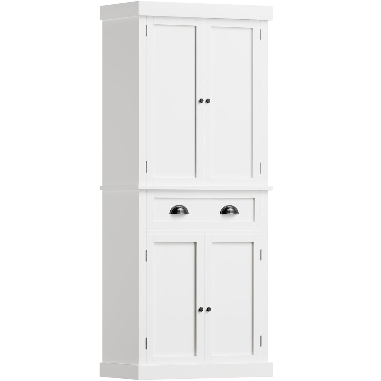 Homall 72" Pantry Storage Cabinet, Kitchen Freestanding Cupboard with Adjustable Shelves & Large Drawer, Tall Buffet Sideboard for Kitchen, Dining Room (White) Homall