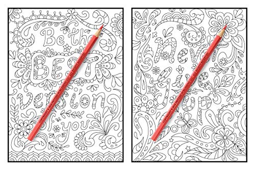 Inspirational Quotes: An Adult Coloring Book with Motivational Sayings and Positive Affirmations for Confidence and Relaxation WoodArtSupply