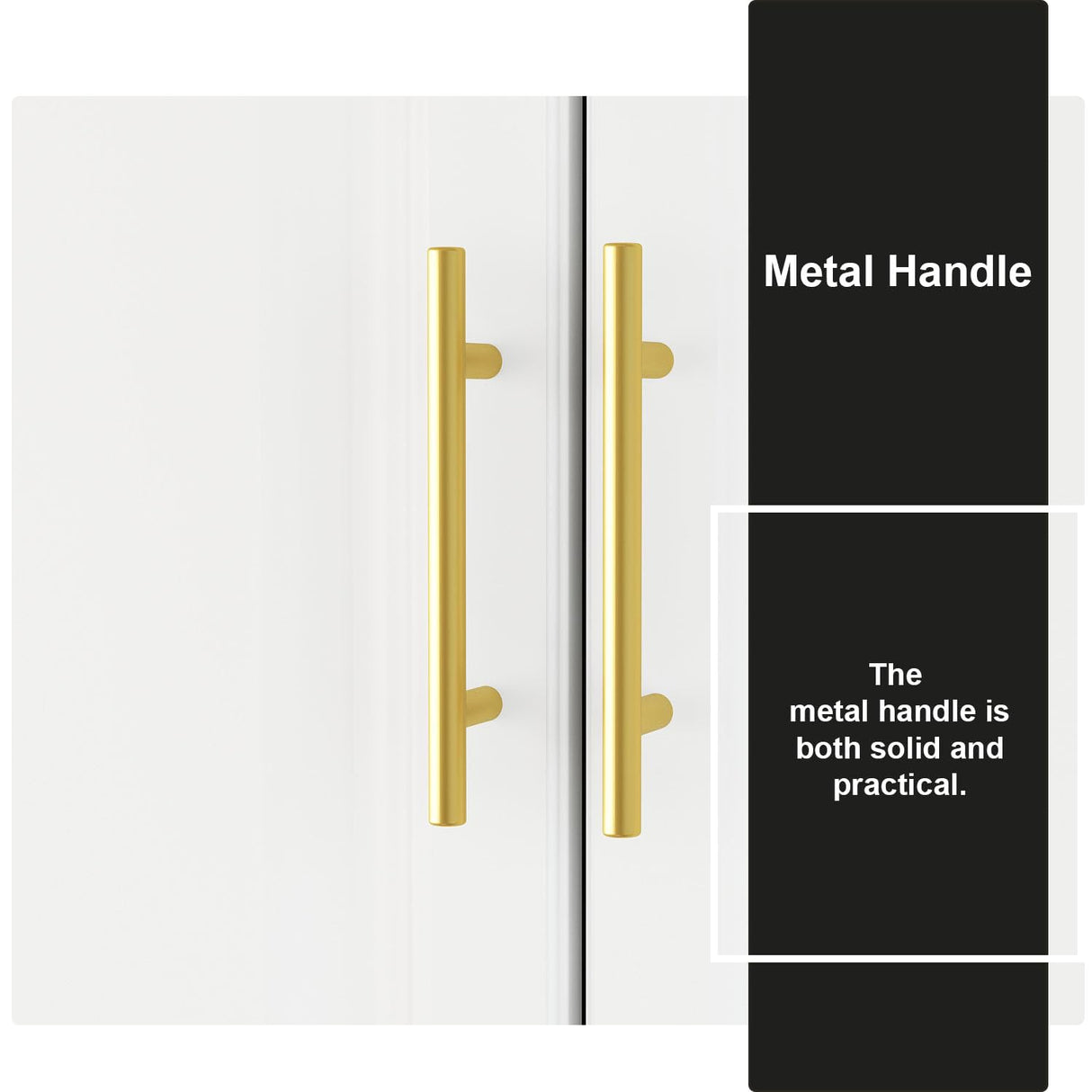 AIEGLE Modern 3-Door Armoire Wardrobe Closet with Drawers, White - 20.6"D x 47.2"W x 74.2"H AIEGLE