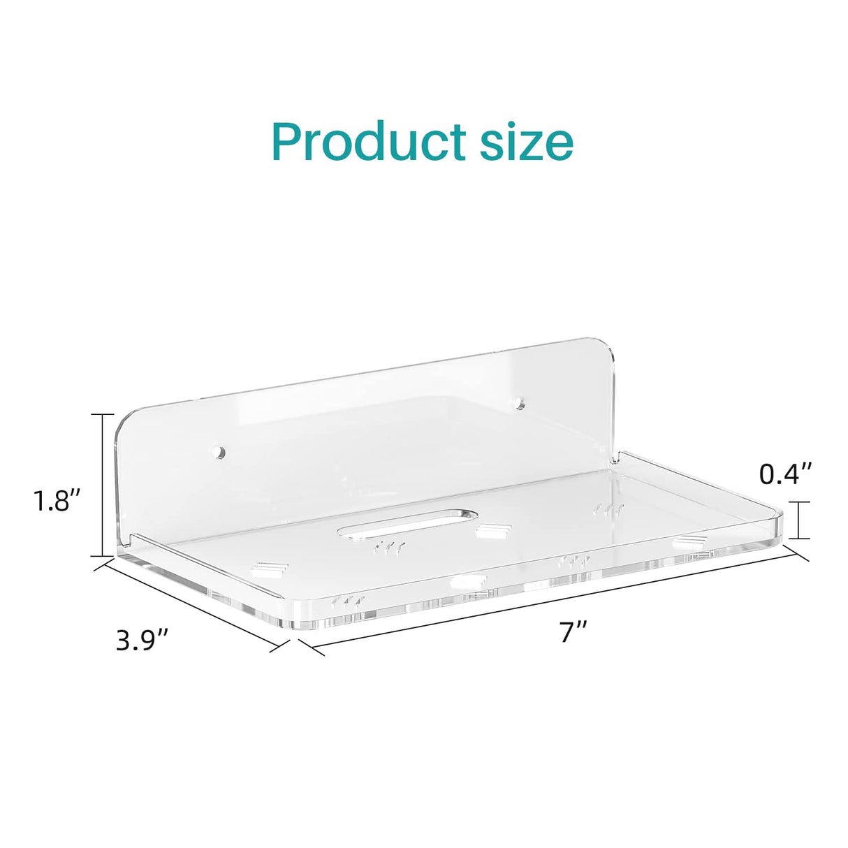 Wall Mount Floating Shelves for 2 Pcs Security Camera Shelf Mini Speaker Other Small Items in Bedroom Bathroom Kitchen Living Room Clear Mini Shelf Flexible Use for Wall Space(L) Liboer