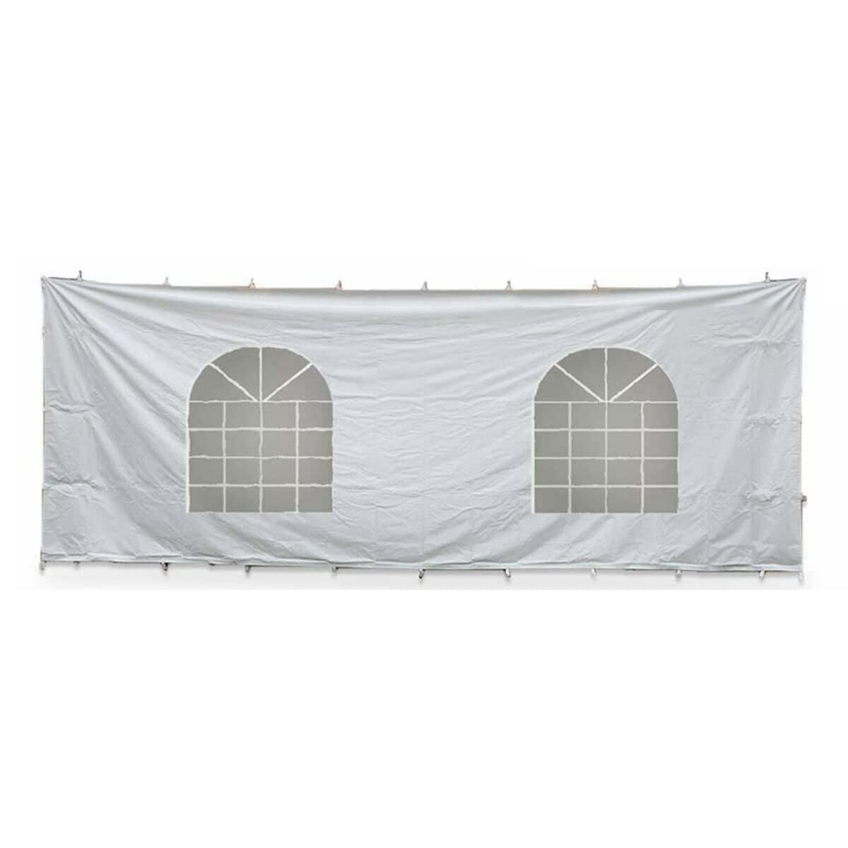 TentandTable 8' x 20' Premium Window Sidewall for Commercial Outdoor High Peak Frame Party & Pop Up Canopy Tents, 16 oz PVC White Vinyl, Single Cathedral Style Side Wall, Wall Only, Tent Not Included TentandTable