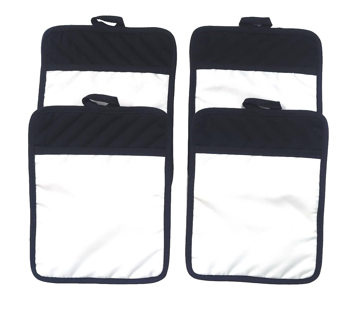 Sublimation Blanks 9"x7" Polyester/Cotton Black Pot Holders with Sublimation Pocket DIY Set of 4 Tromic