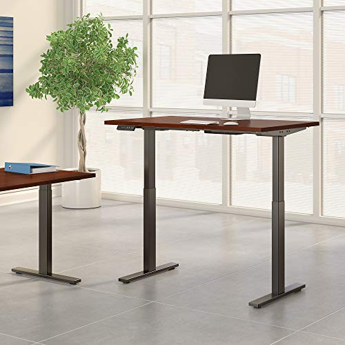 Bush Business Furniture Move 60 Electric Ergonomic Sit-Stand Computer Table for Home and Professional Office, 48W x 24D, Hansen Cherry Bush Business Furniture