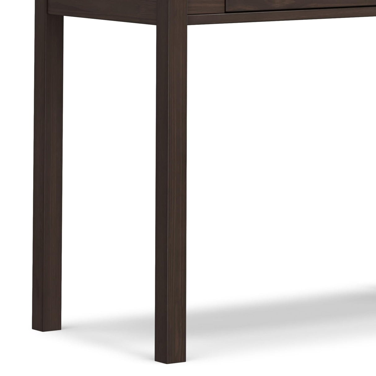 SIMPLIHOME Hollander SOLID WOOD Contemporary 38 inch Wide Small Desk in Warm Walnut Brown for The Office Desk, Writing Table, Workstation and Study Table SIMPLIHOME