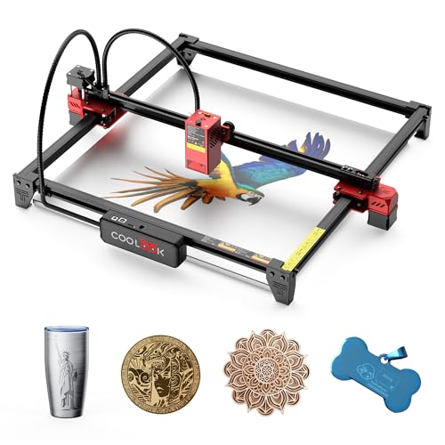 CK1-20 20000mW Laser Engraver Machine Laser Cutter Laser Cutting Engraving Tool Engraving Machine for Wood, Metal, Plastic, Paper, Leather, Sponge Paper, Alumina Goeson