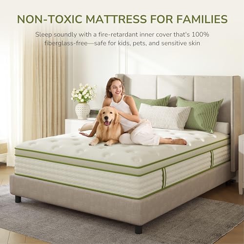 Emerspring Full Size Mattress 14 Inch Hybrid Memory Foam Mattress in a Box with Individual Pocket Innerspring for Motion Isolation & Pressure Relief, Edge Support, Medium Firm Emerspring