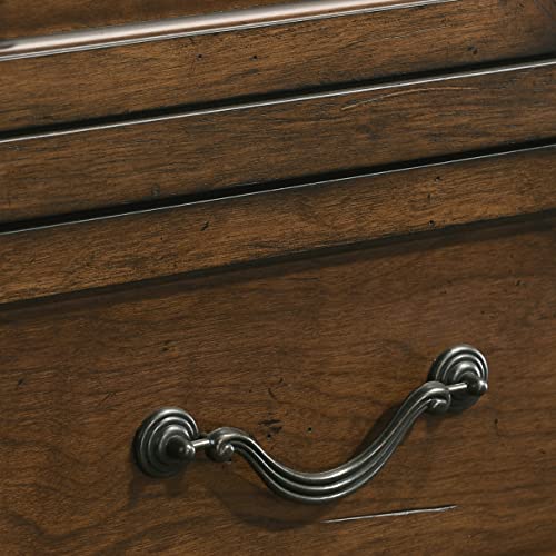 Roundhill Furniture Maderne Traditional Wood 5-Drawer Chest, Antique Walnut Roundhill Furniture