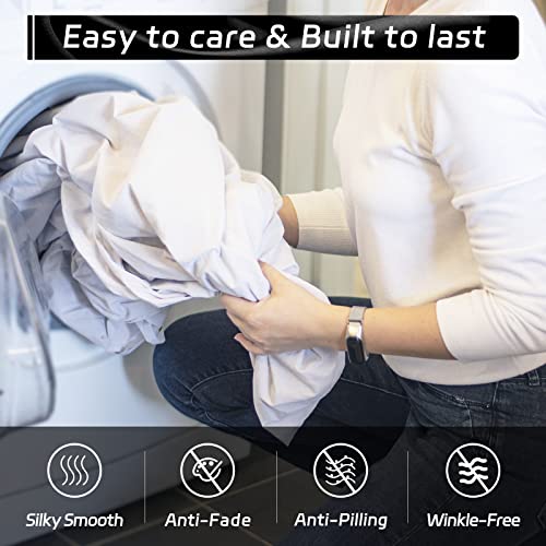 EaseHome White Full Size Bed Sheet Set -Deep Pocket to 18 inches Mattress 4 Piece - Premium Bedding Sheets & Pillowcases Collection - Extra Soft EaseHome