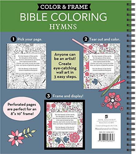 Color & Frame - Bible Coloring: Hymns (Adult Coloring Book) New Seasons