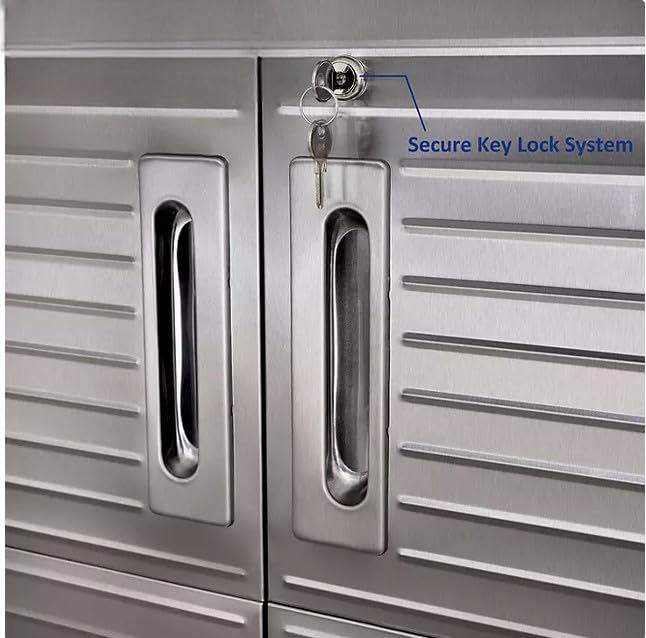 Heavy-Duty Commercial UltraHD Storage Cabinet (Satin Graphite Black, 48" W x 24" D x 72" H) WoodArtSupply